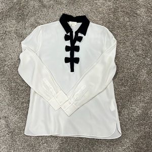 Kate Spade silk bow blouse size Small pre-owned